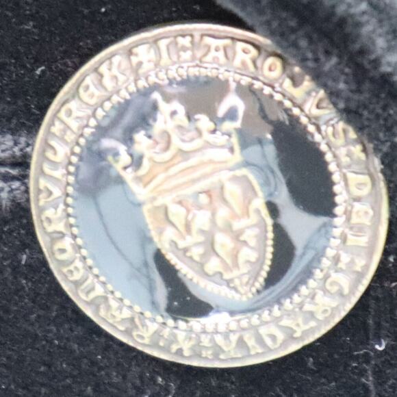 Academia Banana Republic Black Velvet Blazer with Gold Coat of Arms Buttons 4 - Picture 5 of 15